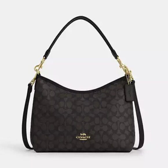 Coach Laurel Shoulder Bag In Signature Canvas CV975 - Picture 1 of 11